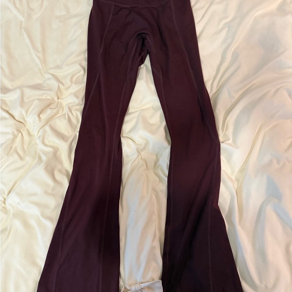 FP Movement by Free People Deep Wine Flare Leggings